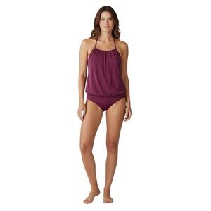 J.Crew Women’s Size 0 Maroon One-Piece Halter Swimsuit
